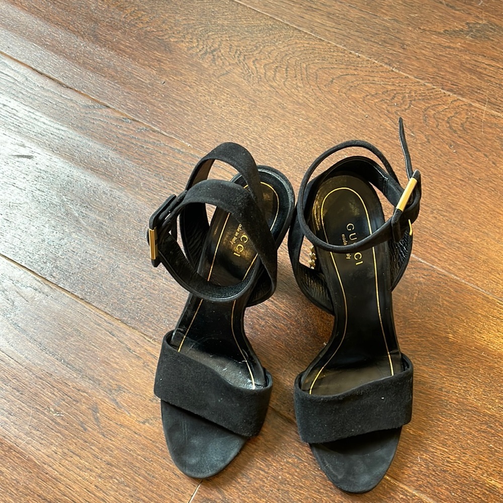Black Gucci sandals